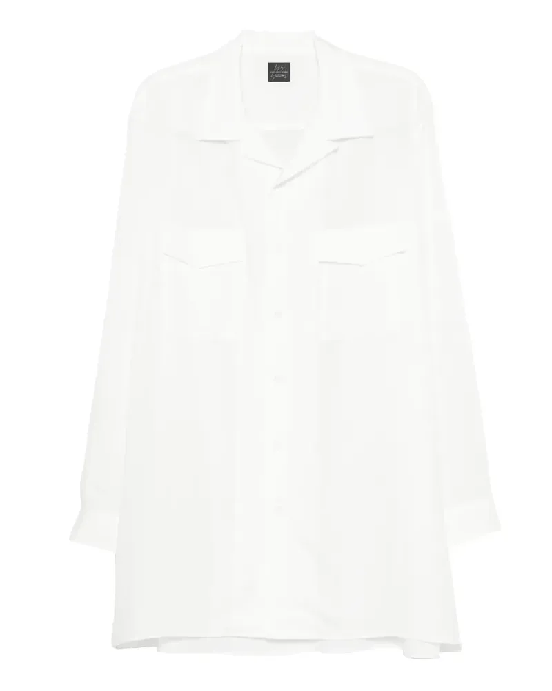 Yohji Yamamoto flap-pocket shirt - Weiß Weiß