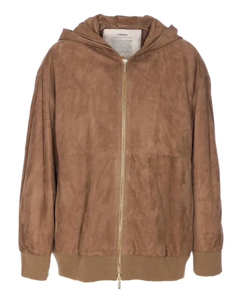 Max Mara Kapuzenjacke aus Wildleder - Braun Braun