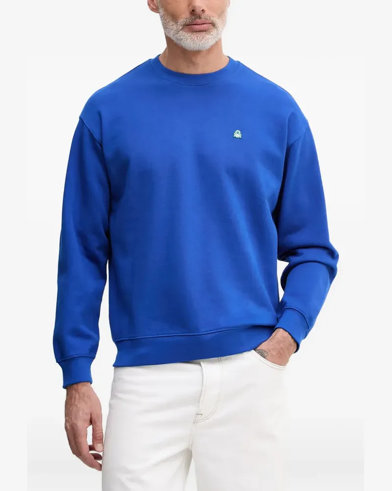 Benetton logo-patch sweatshirt - Blau Blau