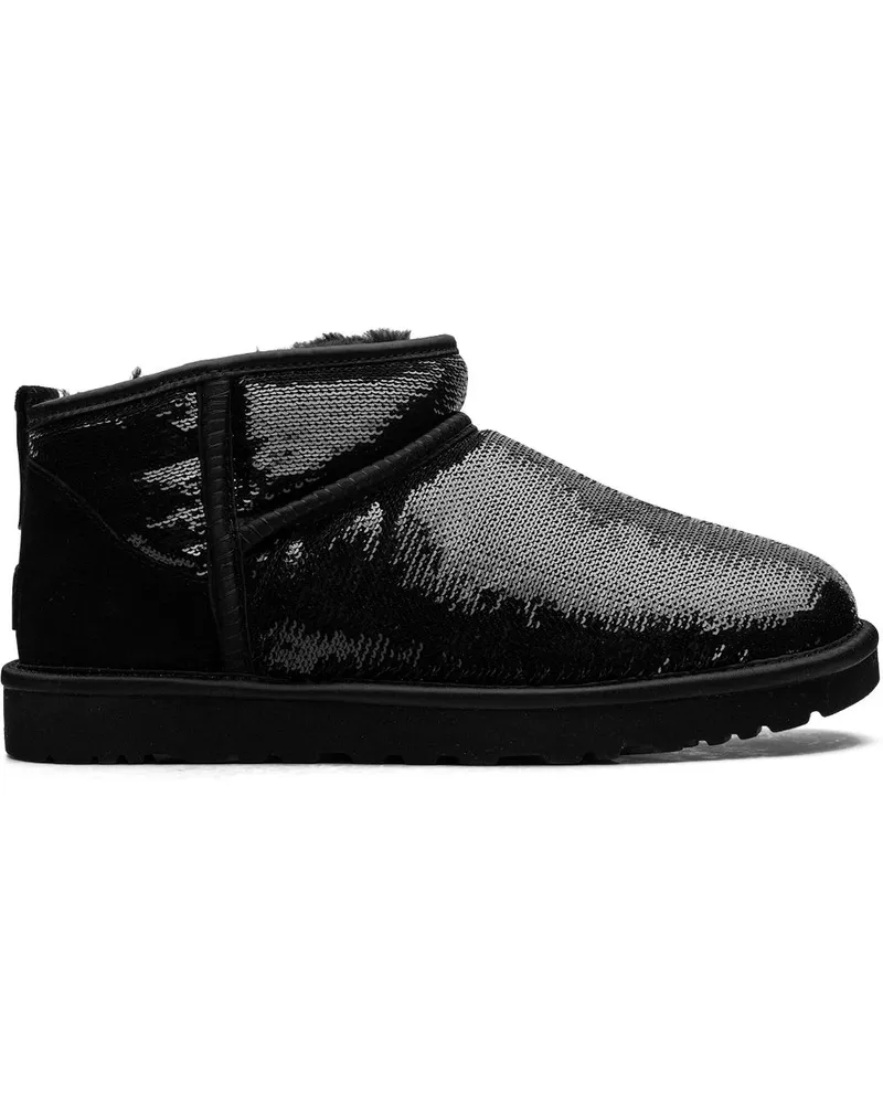 UGG Classic Ultra Mini Mirror Ball Black Stiefel - Schwarz Schwarz