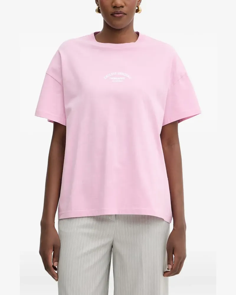 Patrizia Pepe T-Shirt mit tiefen Schultern - Rosa Rosa