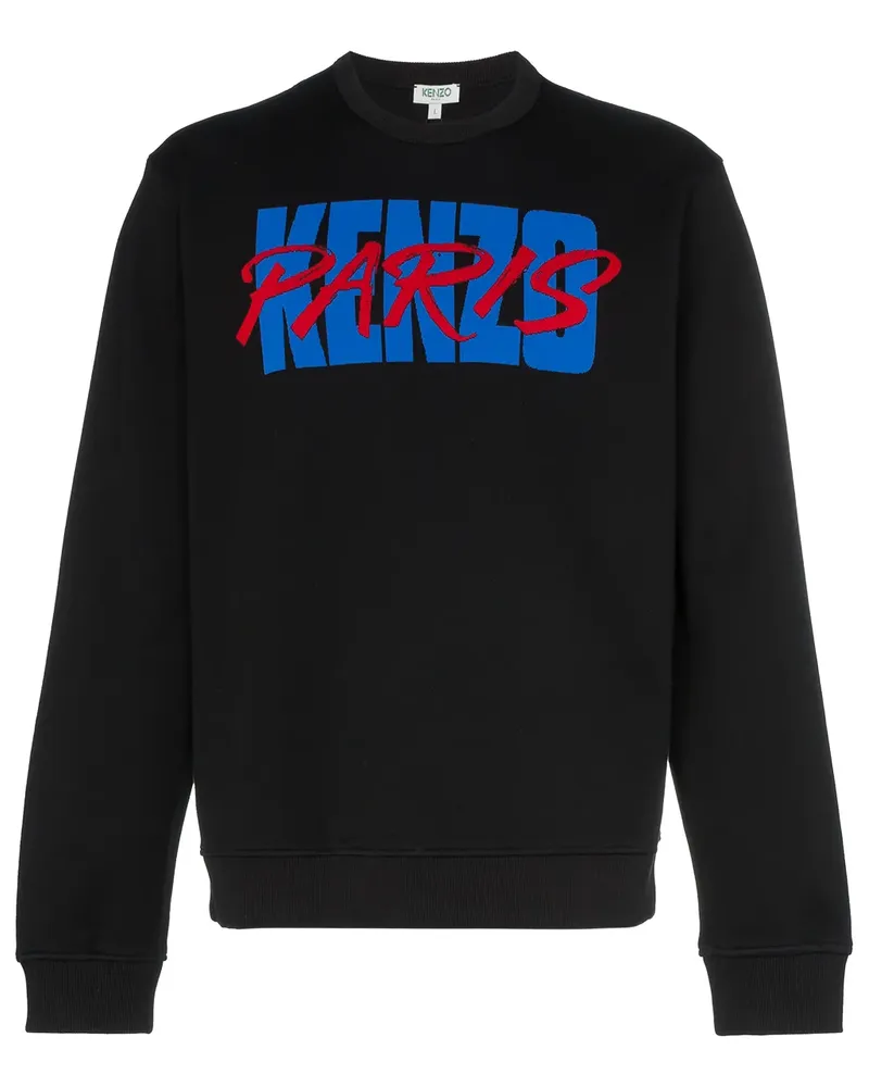 Kenzo Sweatshirt mit Logo-Print - Schwarz Schwarz