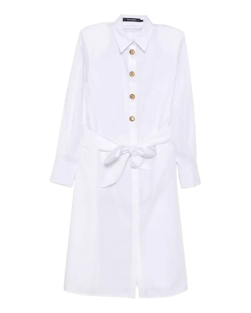Karl Lagerfeld belted shirt dress - Weiß Weiß