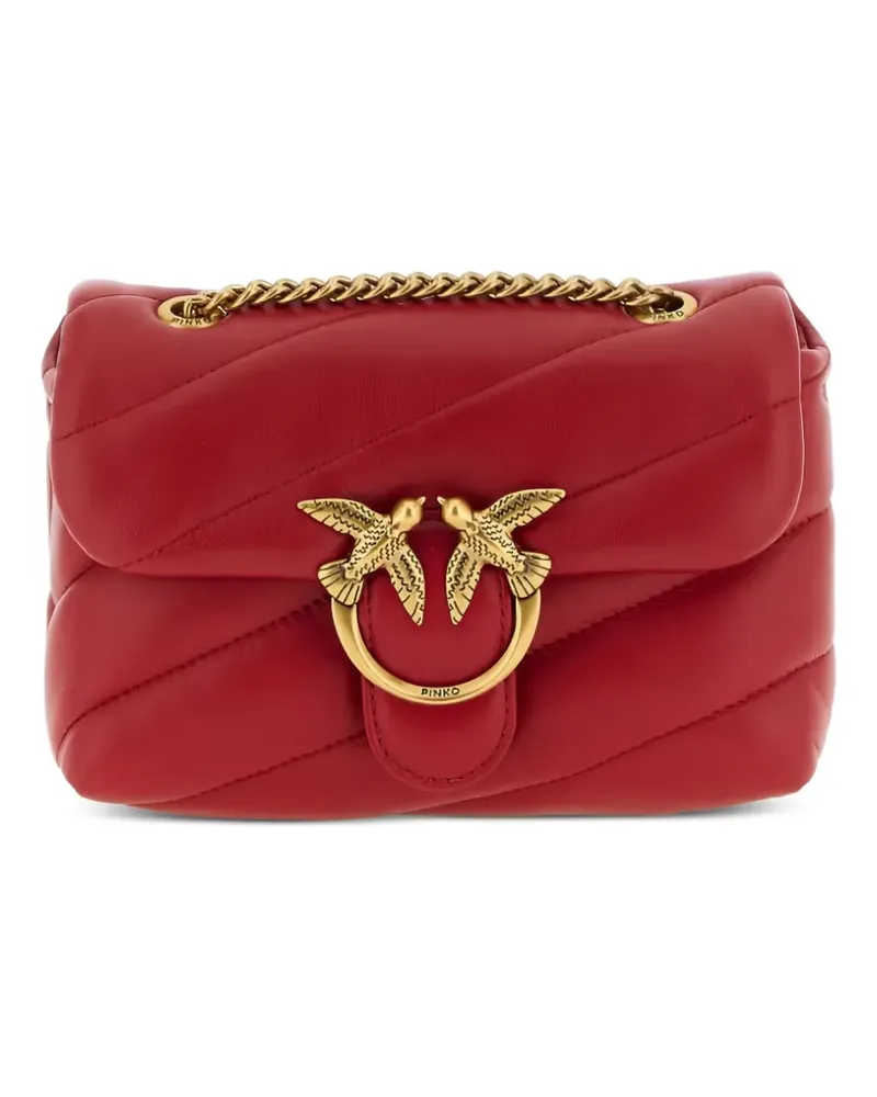 Pinko Gesteppte mini Love Puff Schultertasche - Rot Rot