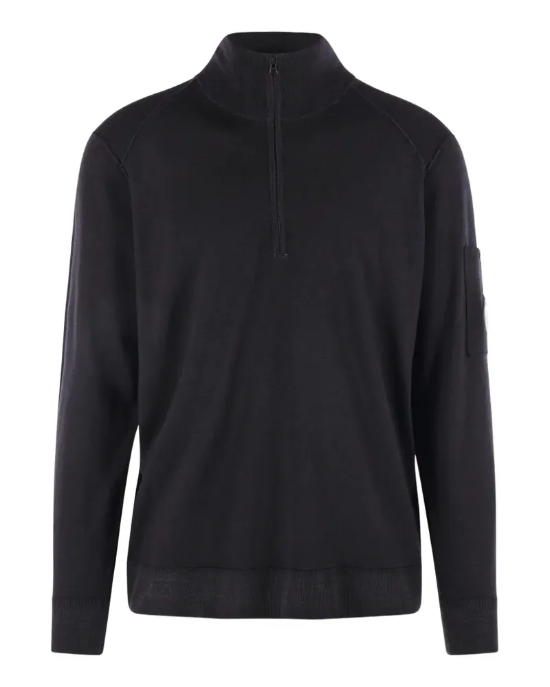 C.P. Company Lens-detail quarter-zip sweater - Schwarz Schwarz