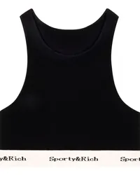 SPORTY & RICH Serif Logo Cropped-Tanktop Schwarz