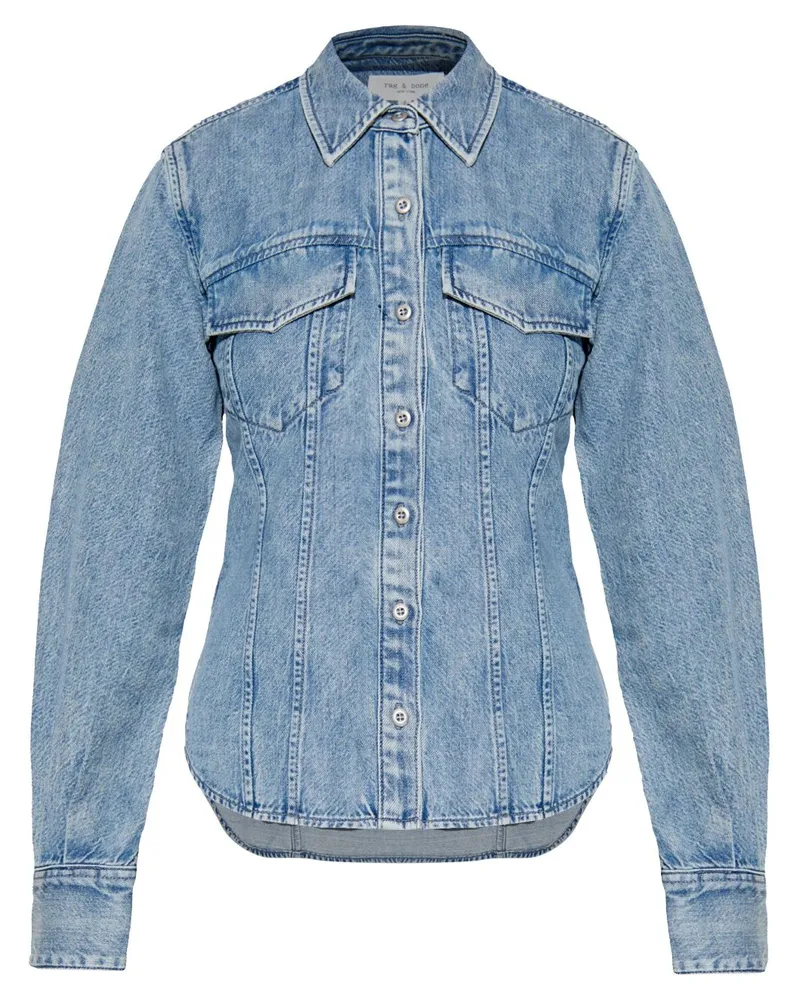 Rag & Bone Annie Jeanshemd - Blau Blau