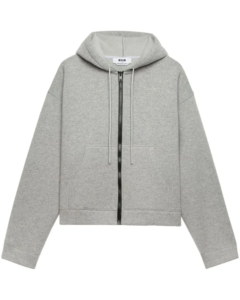 MSGM Kapuzenjacke mit Reißverschluss - Grau Grau