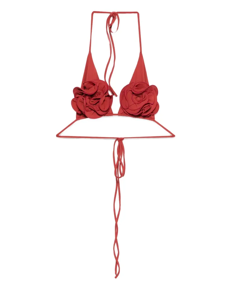 Magda Butrym Bikinioberteil mit Blumenmotiv - Rot Rot