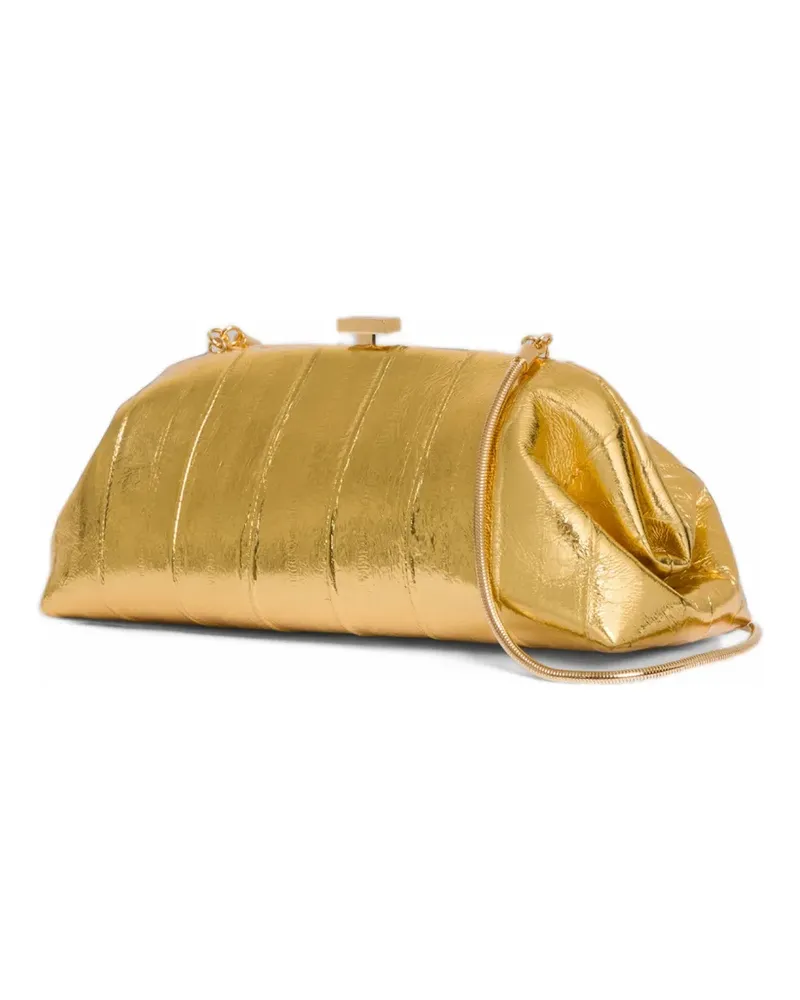 Alberta Ferretti Mini Clutch aus Aalleder - Gold Gold