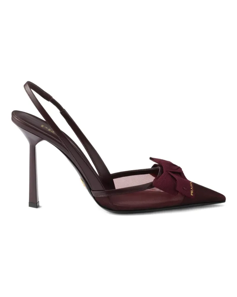 Prada Slingback-Pumps aus Mesh-Stoff - Weiß Weiß