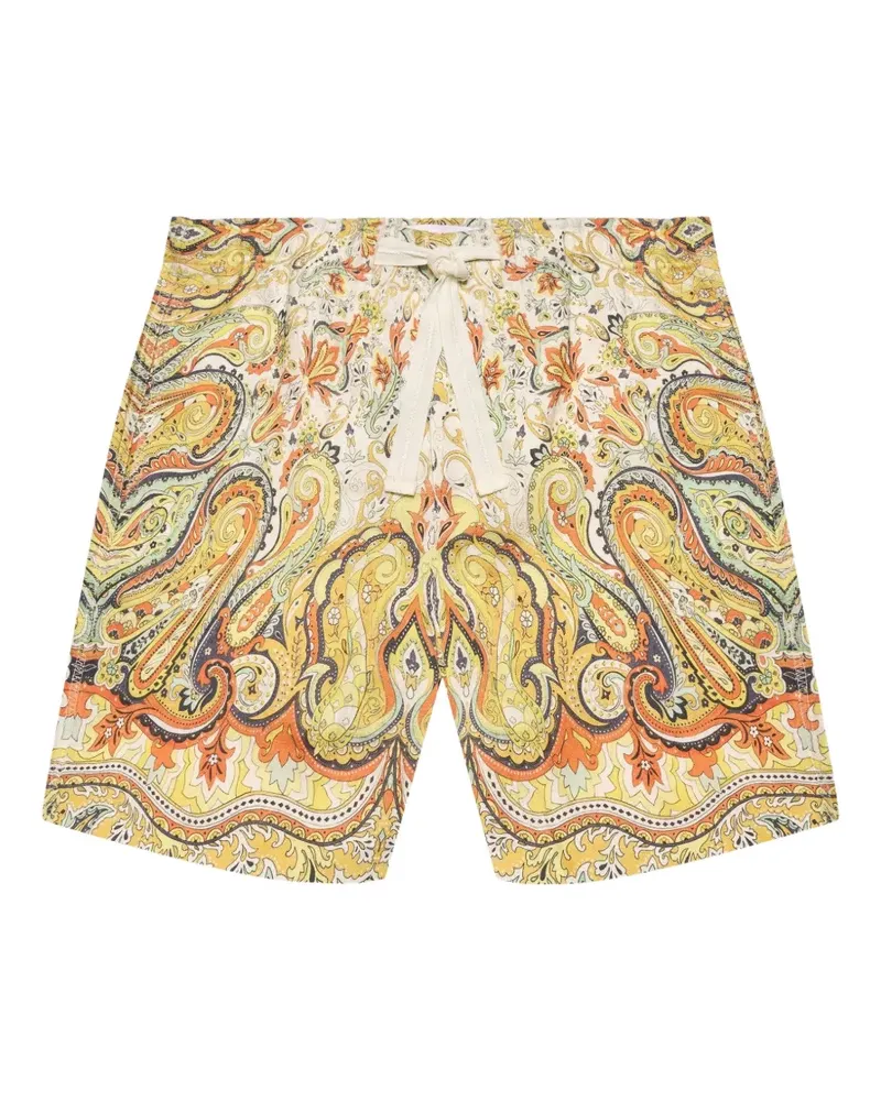 Orlebar Brown Alex Leinenshorts mit Paisley-Print - Nude Nude