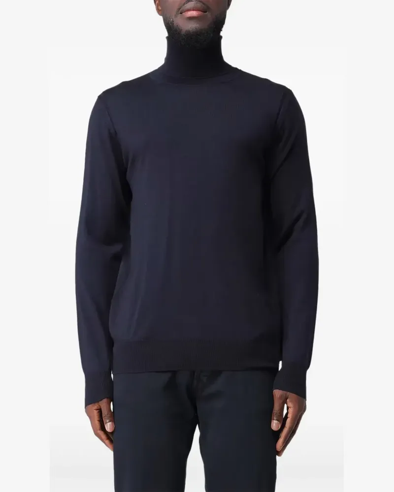 Paolo Pecora Milano Klassischer Pullover - Blau Blau