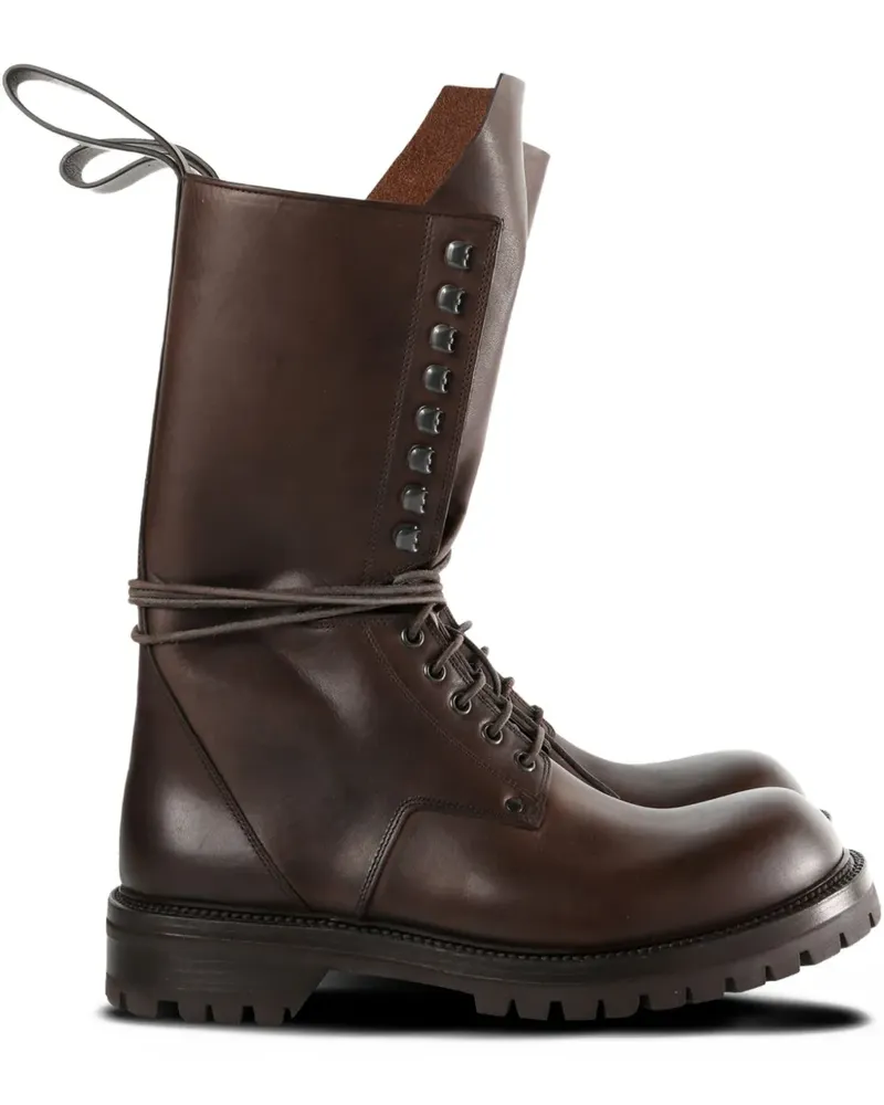 Rick Owens lace-up leather boots - Braun Braun