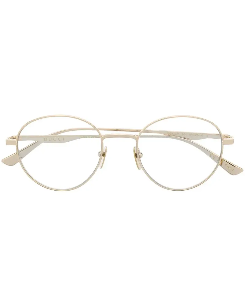 Gucci Brille mit rundem Gestell - Gold Gold
