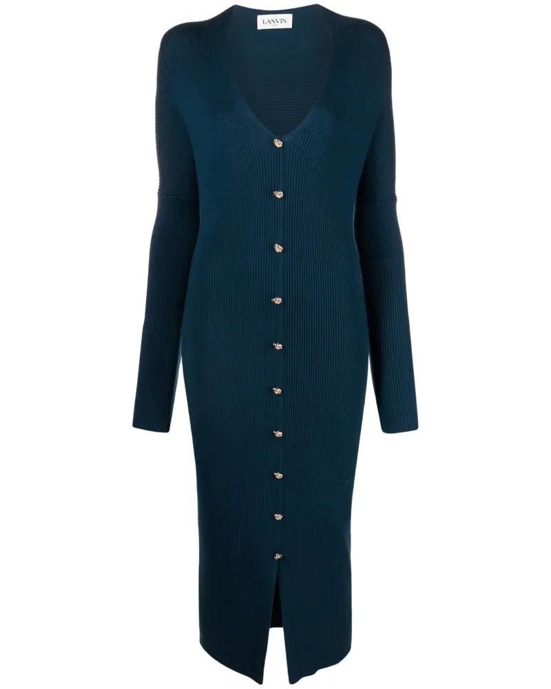 Lanvin Geripptes Maxikleid - Blau Blau