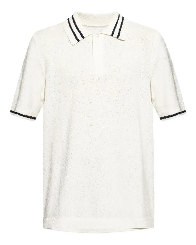 Samsøe & Samsøe Poloshirt mit Streifendetail - Weiß Weiß