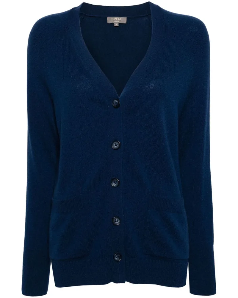 N.Peal Erin Cardigan aus Kaschmir - Blau Blau