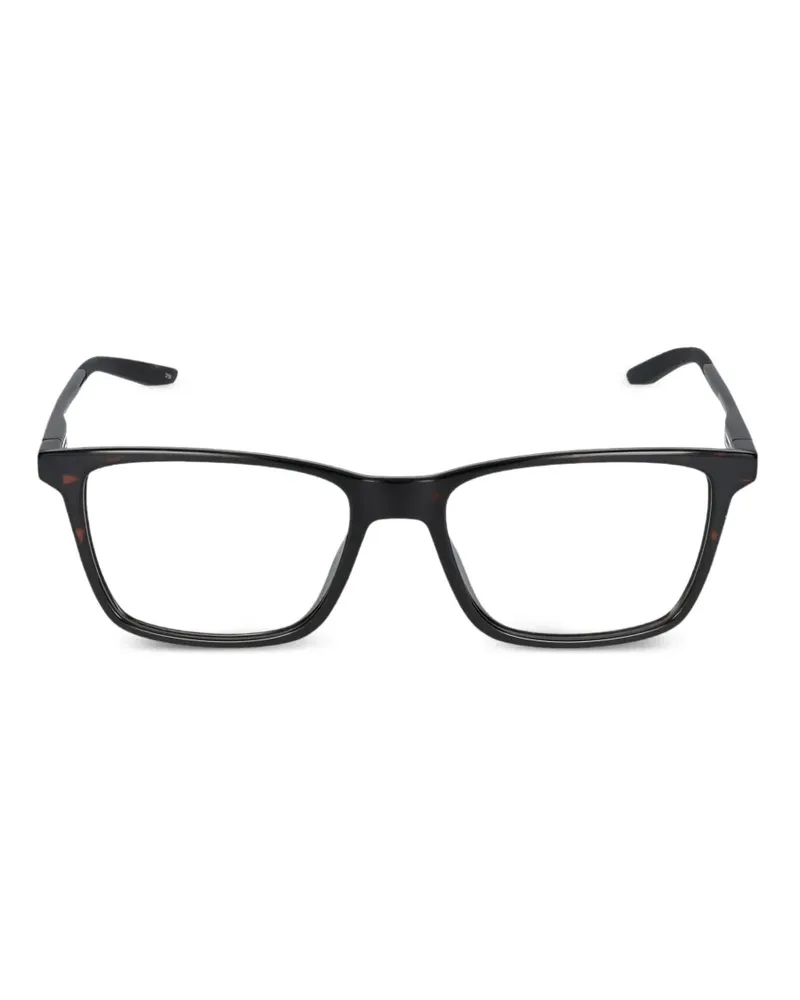 Nike Eckige Brille in Schildpattoptik - Braun Braun
