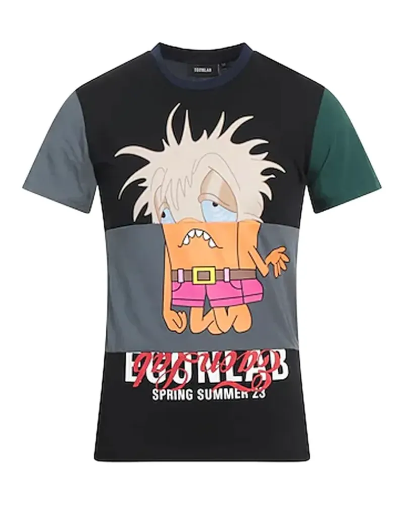 Egonlab Upside Down cartoon-print T-shirt - Blau Blau