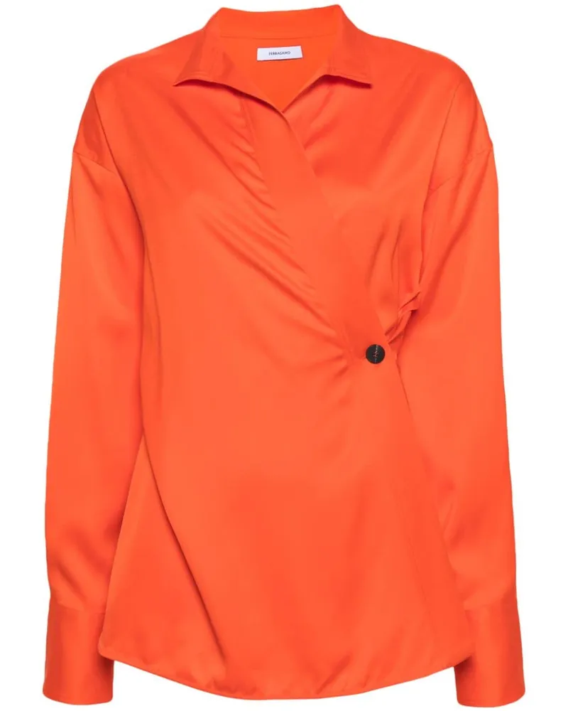 Ferragamo Gewickelte Bluse - Orange Orange