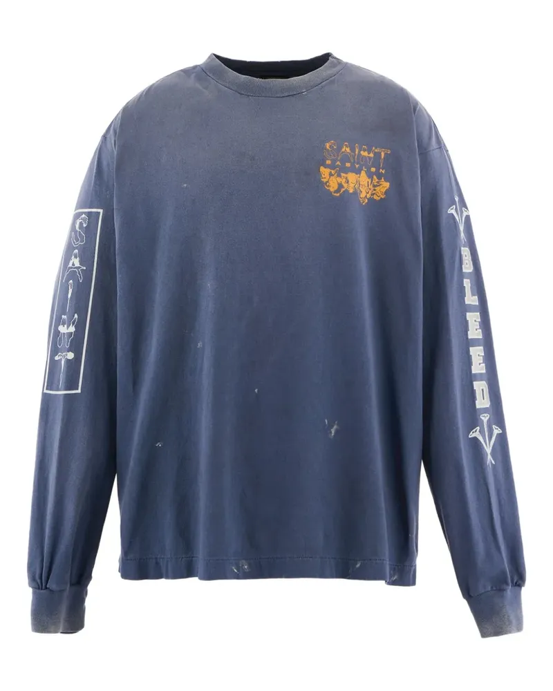 SAINT MXXXXXX Klassisches Langarmshirt - Blau Blau