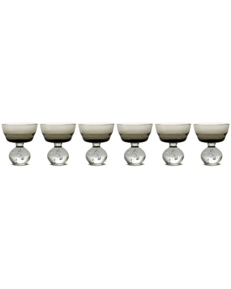 Serax x Bela Silva Eternal Snow mittelgroßes Stielglas (6er-Set) - Grau Grau