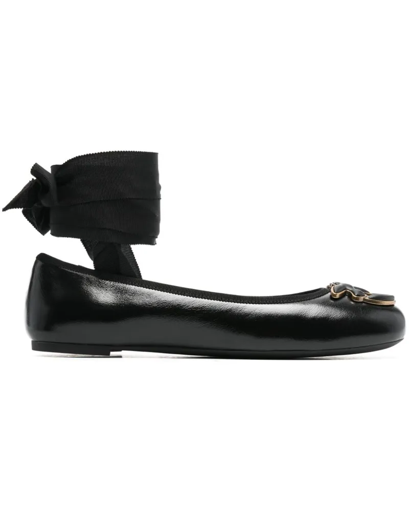 Pinko Flache Love Ballerinas Schwarz