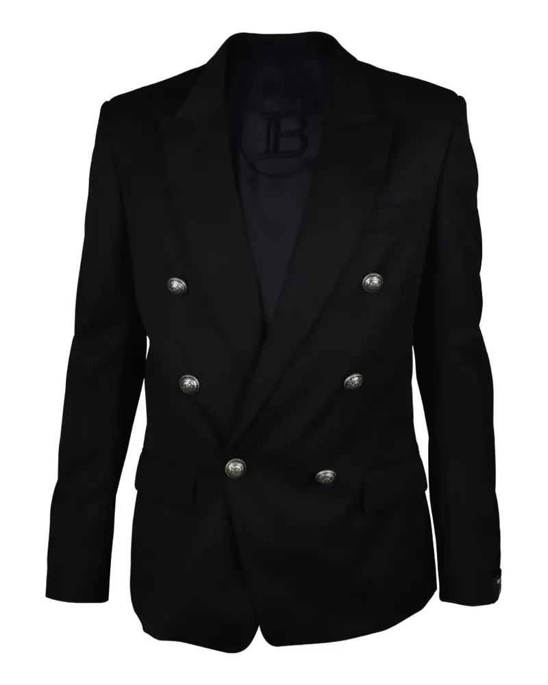 Balmain Doppelreihiges Sakko - Schwarz Schwarz
