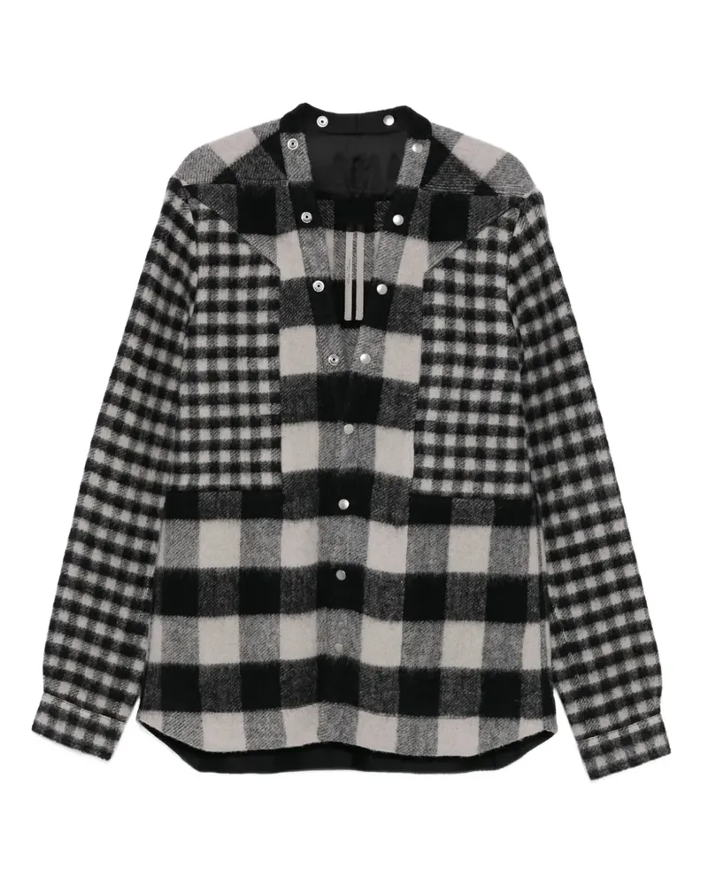 Rick Owens Karierte Jacke im Patchwork-Look - Schwarz Schwarz