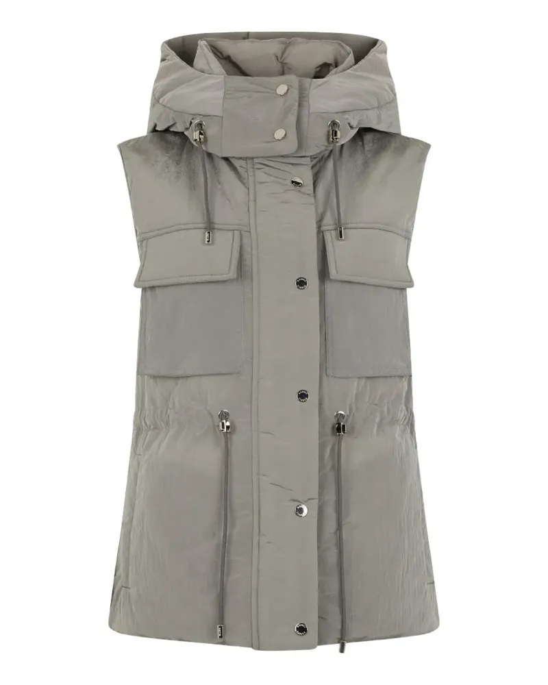 MOORER hooded pocket waistcoat - Grau Grau
