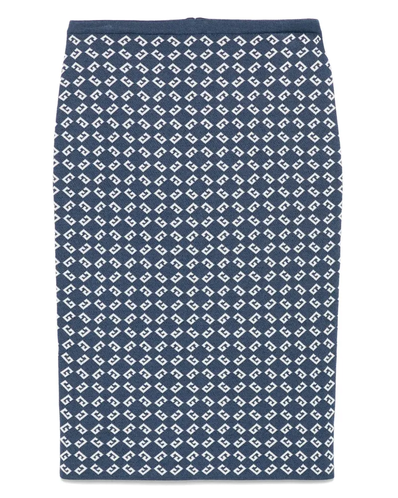 Givenchy Midirock aus Monogramm-Jacquard 72cm - Blau Blau