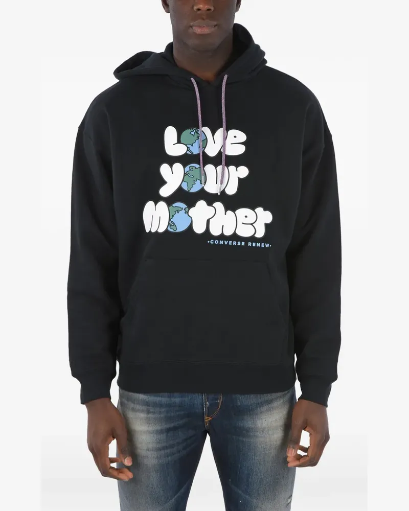 Converse Hoodie mit Logo-Print - Schwarz Schwarz