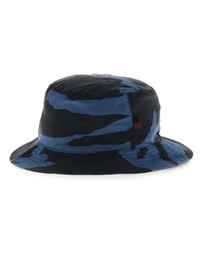 Woolrich Verstaubarer Fischerhut mit Camouflage-Print - Schwarz Schwarz
