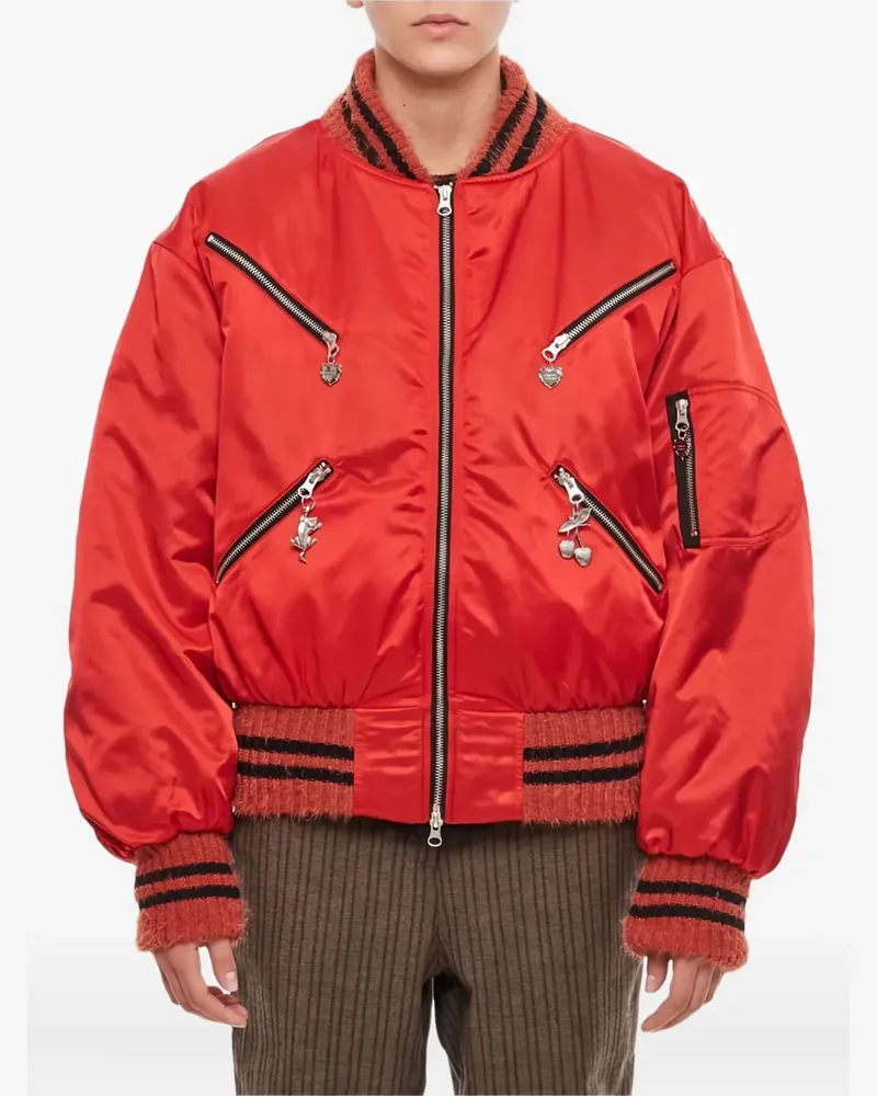 CHOPOVA LOWENA Palladian zipped bomber jacket - Rot Rot