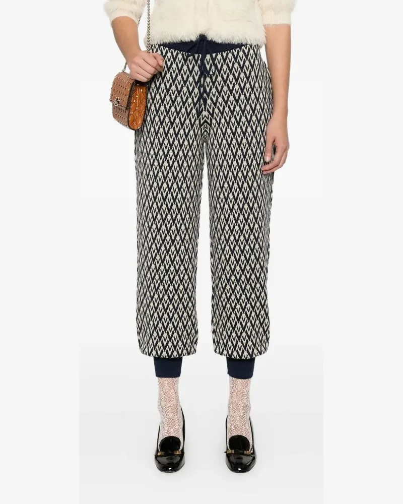 Valentino Garavani Jogginghose aus Toute La V-Jacquard - Blau Blau