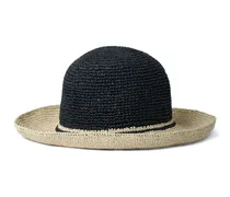 Gewebter Strohhut - BLACK/ECRU 317