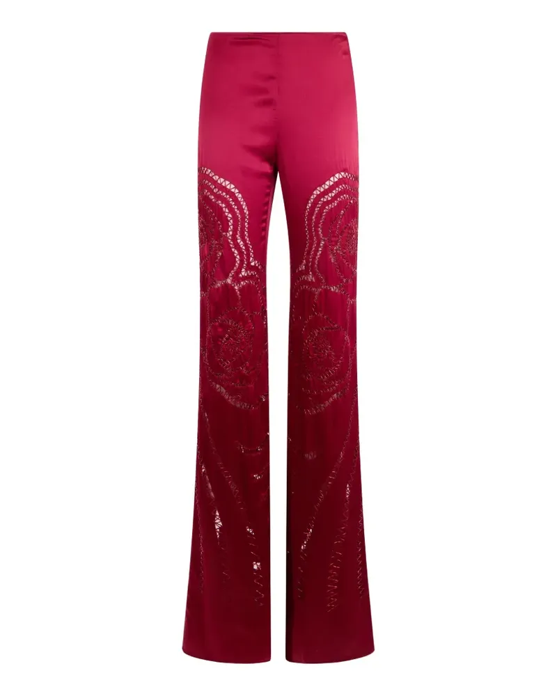 Alberta Ferretti Bestickte Hose mit Cut-Out - Rosa Rosa