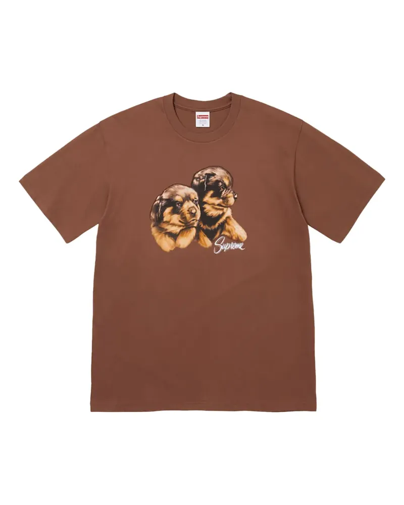 Supreme Being Puppies T-Shirt mit grafischem Print - Braun Braun