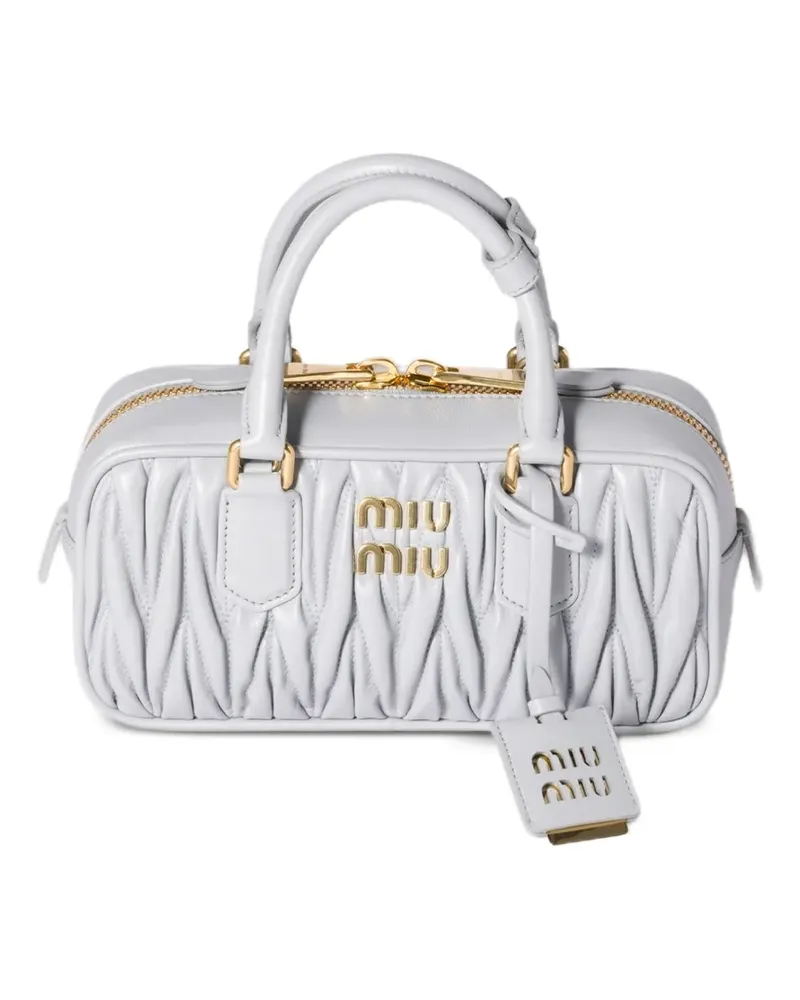 Miu Miu Arcadie Schultertasche aus Matelasse-Leder - Grau Grau