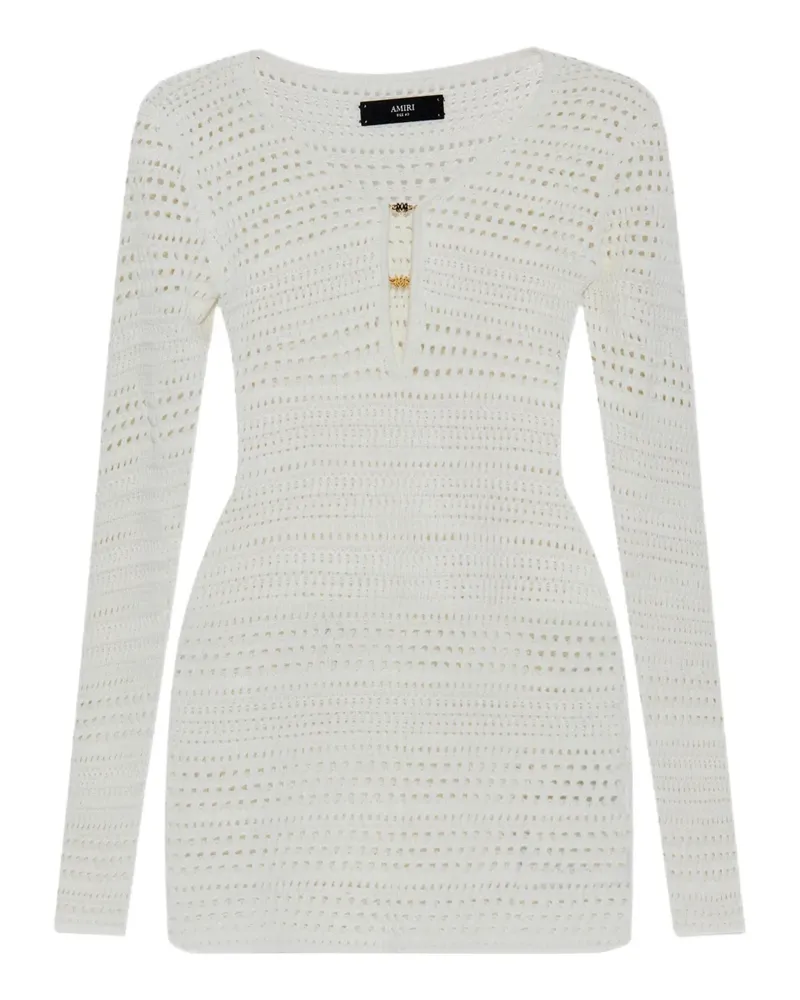 Amiri Langärmeliges Maxikleid - Weiß Weiß