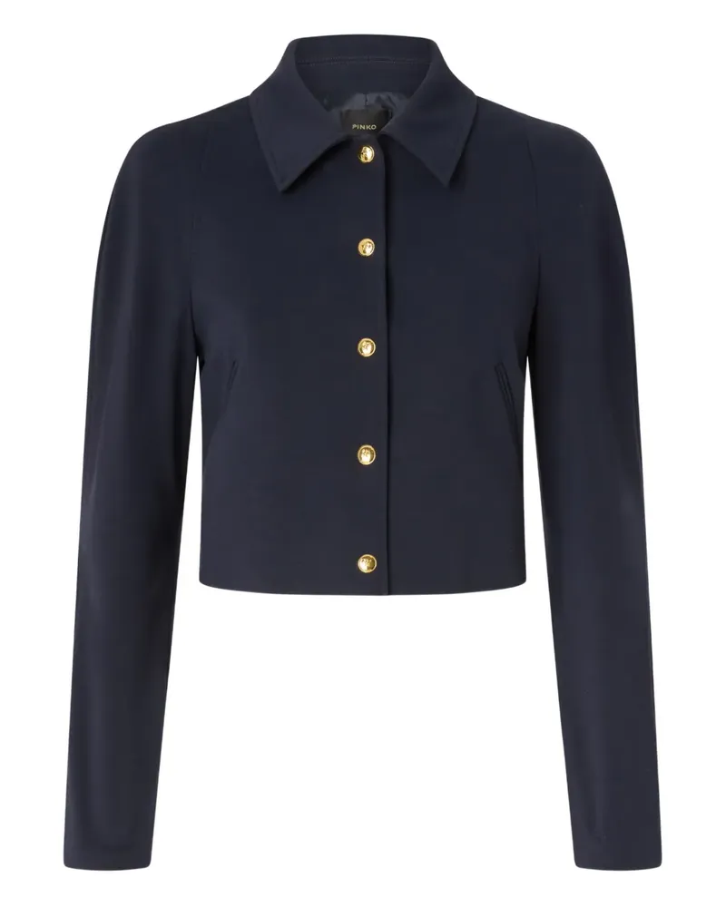 Pinko Cropped-Jacke mit Knopfverschluss - Blau Blau