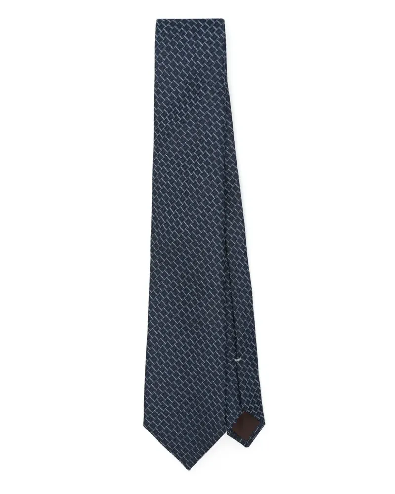 Canali Krawatte aus Seide - Blau Blau
