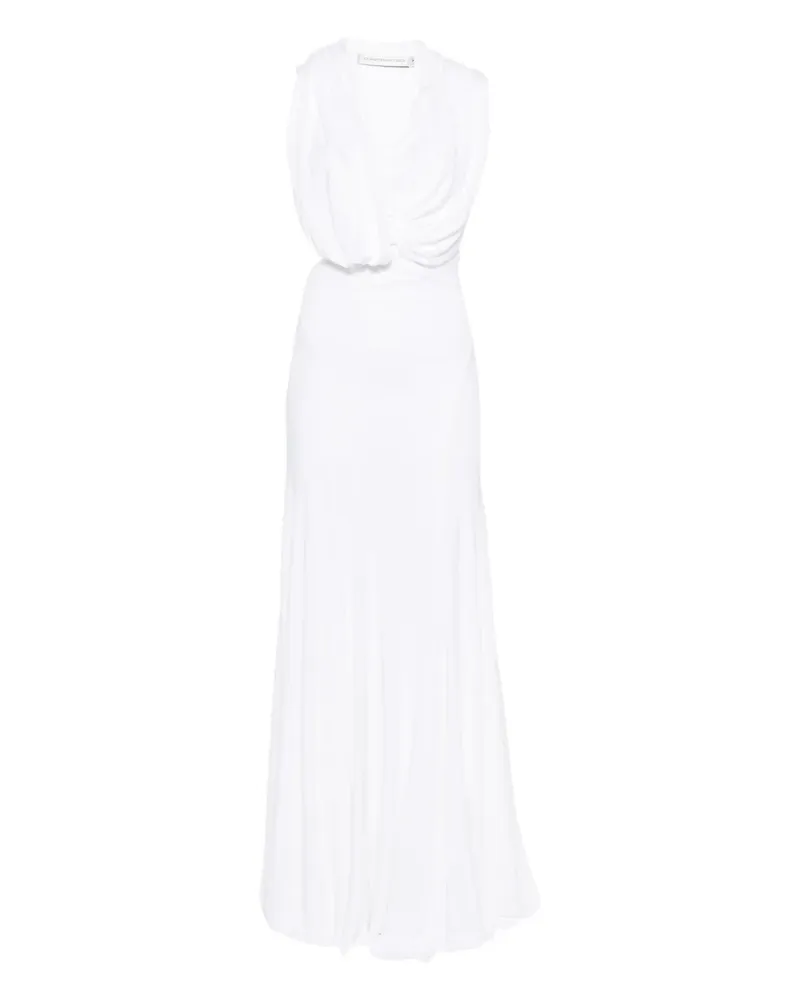 Christopher Esber draped cut-out maxi dress - Weiß Weiß
