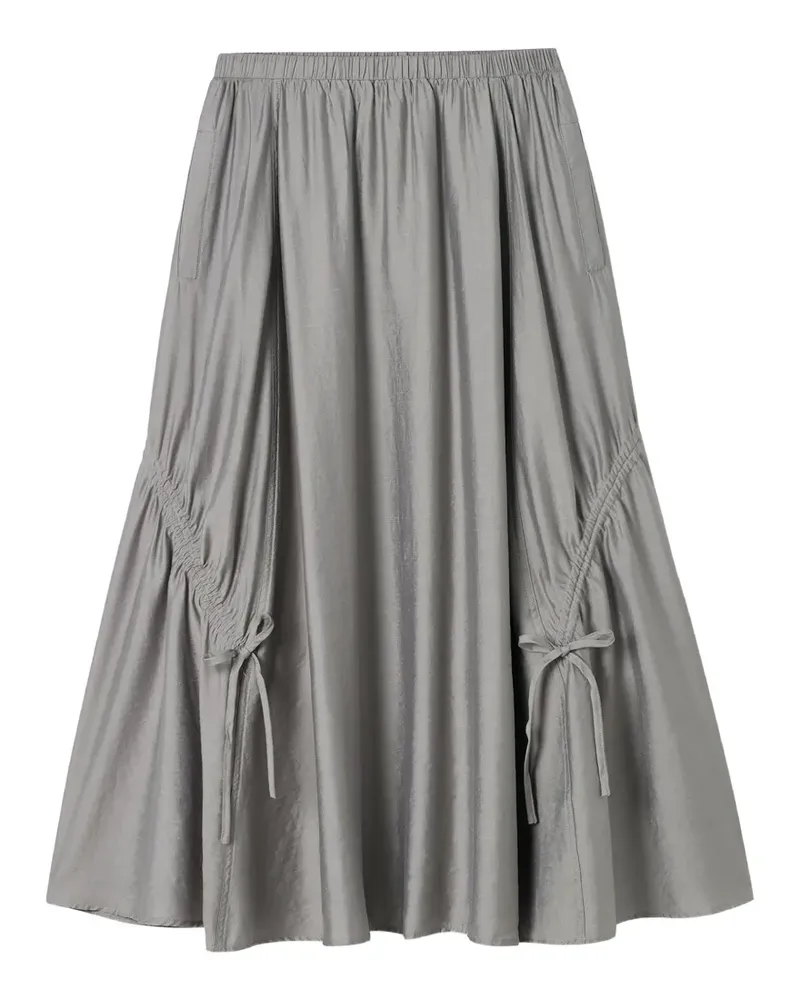 Tout a Coup ruched drawstring midi skirt - Grau Grau
