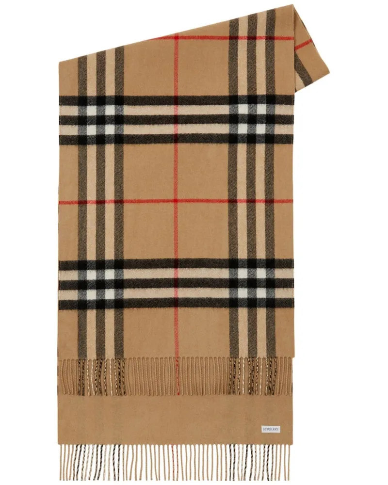 Burberry Wendbarer Kaschmirschal mit Karo - Braun Braun