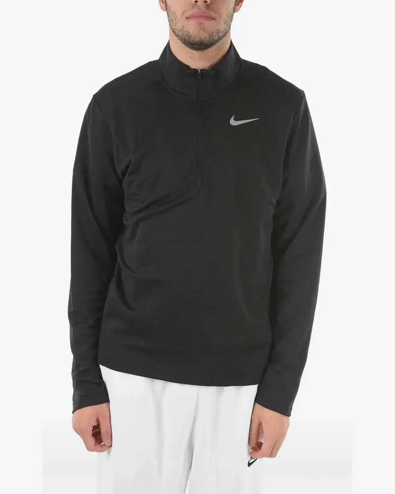 Nike Dri-Fit Sweatshirt mit kurzem Reißverschluss - Schwarz Schwarz