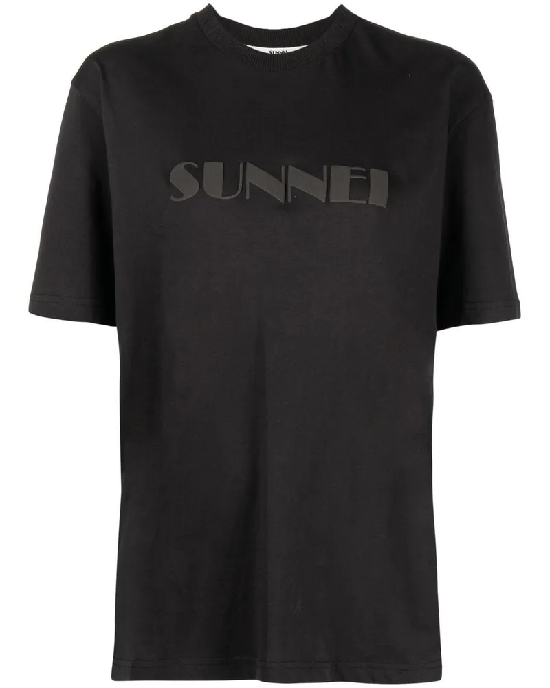 SUNNEI T-Shirt mit Logo-Print Schwarz