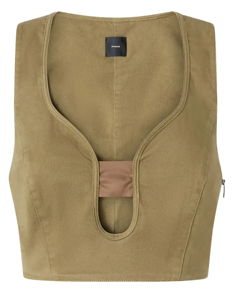 Pinko Cropped-Top - Grün Grün