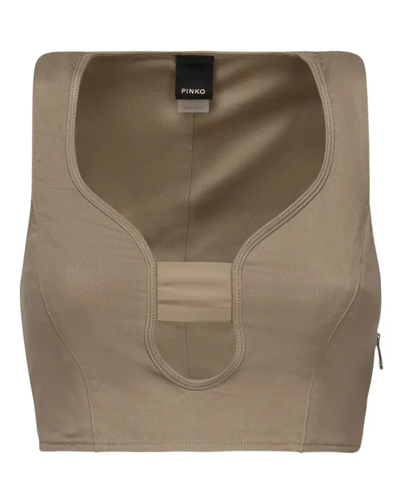 Pinko Cropped-Top - Grün Grün